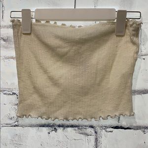 White cropped Tube Top